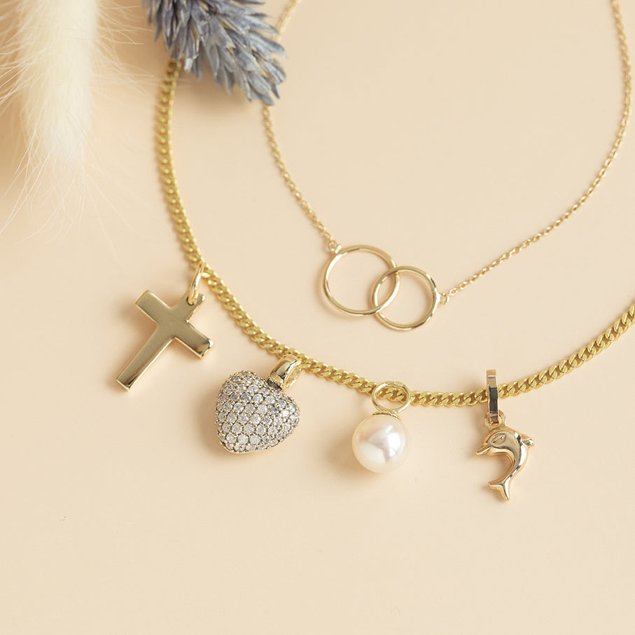 Gold cross pendant 18 karat