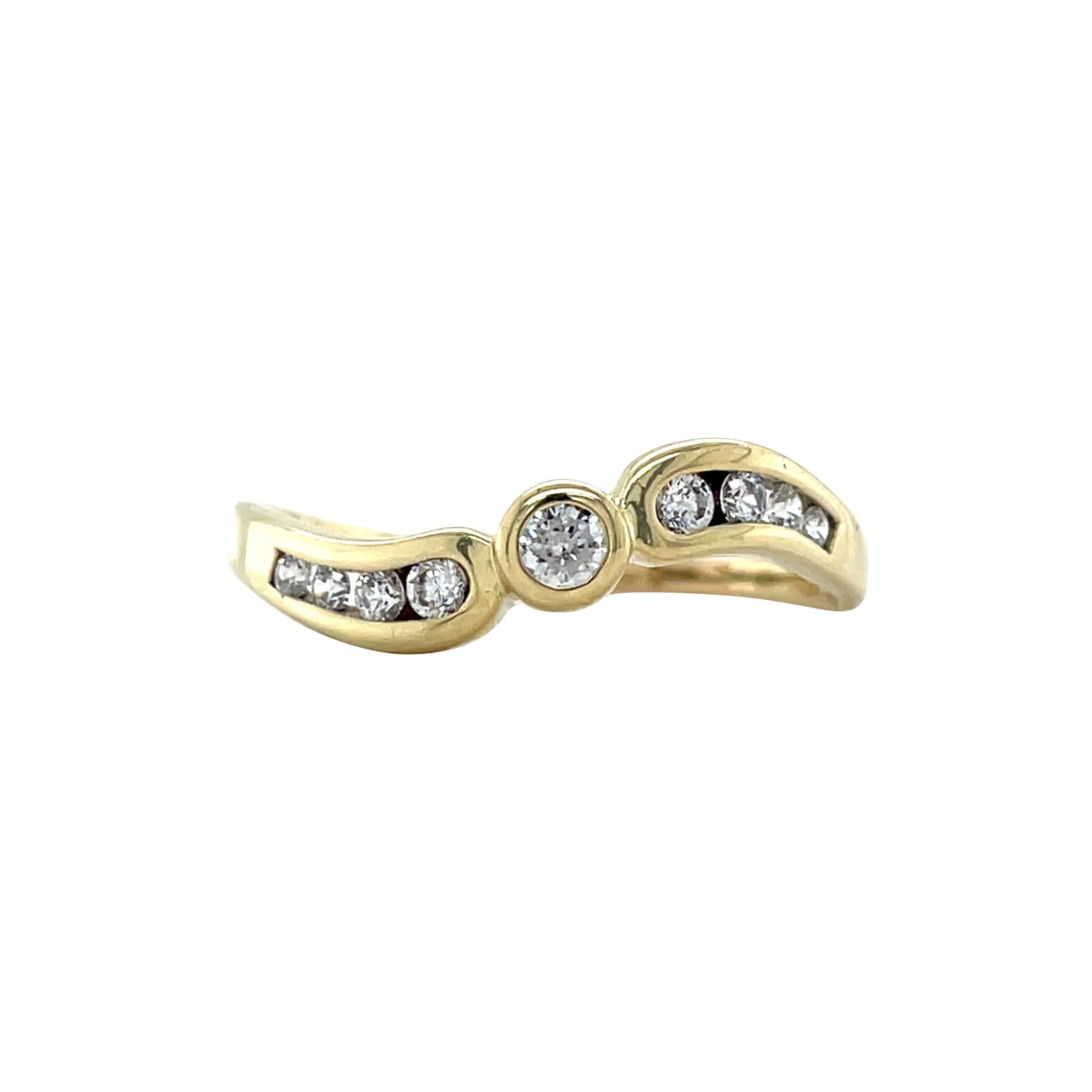 Gold ring with zirconia 14 karat